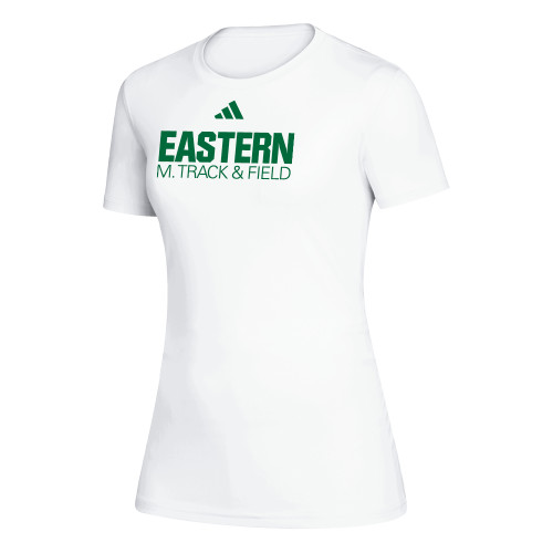  Adidas Womens White Creator Performance Tee - Mens Track and Field - Eastern Michigan - Adidas