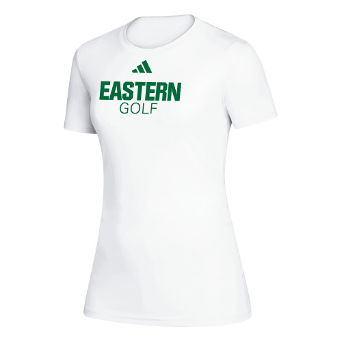  Adidas Womens White Creator Performance Tee - Golf - Eastern Michigan - Adidas