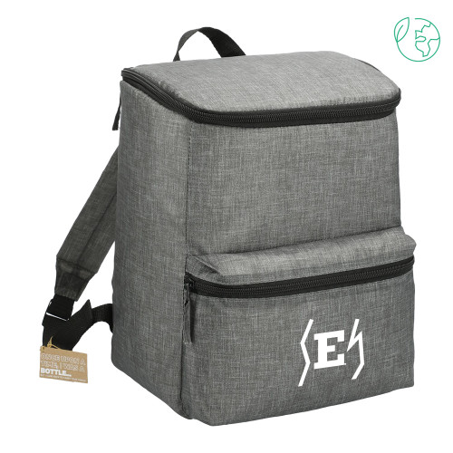  Excursion Charcoal Recycled 20 Can Backpack Cooler - Eastern Michigan Secondary Athletic Mark