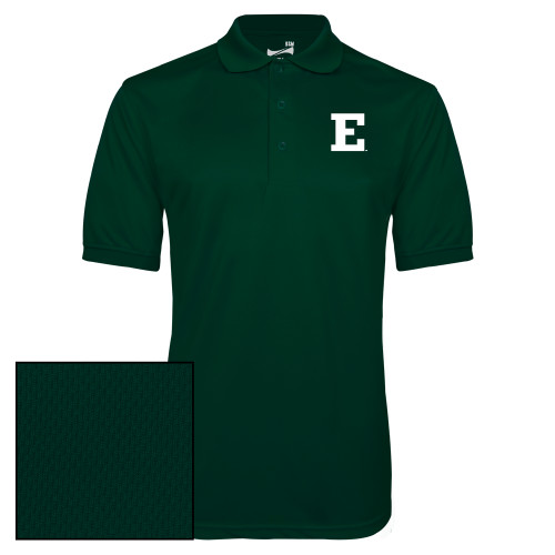  Dark Green Dry Mesh Polo - Eastern Michigan Athletic Mark