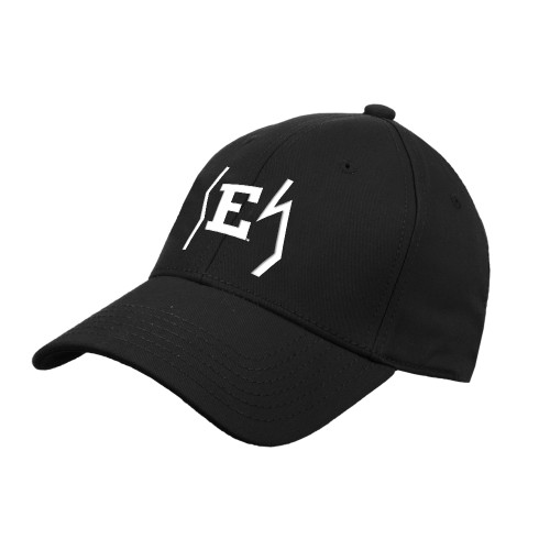  Black Structured Adjustable Pro Style Hat - Eastern Michigan Secondary Athletic Mark