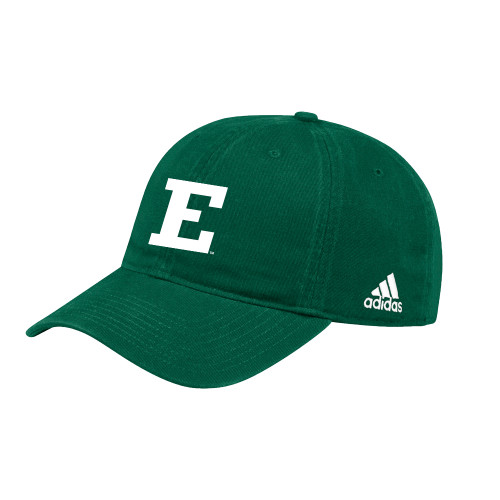  Adidas Dark Green Adjustable Washed Slouch - Eastern Michigan Athletic Mark