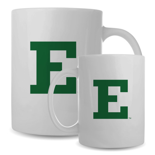 Full Color White Mug 15oz - Eastern Michigan Athletic Mark