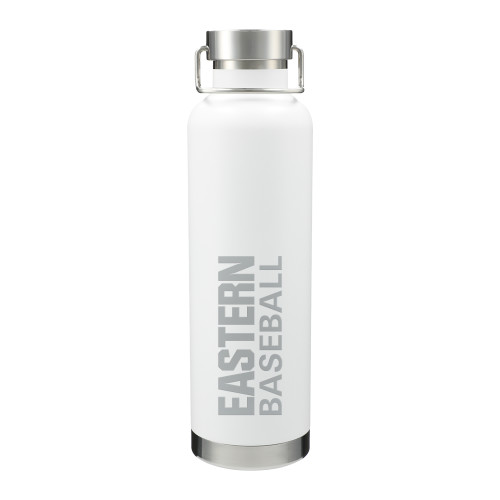  Thor Copper Vacuum Insulated White Bottle 32oz - Baseball - Eastern Michigan Engraved