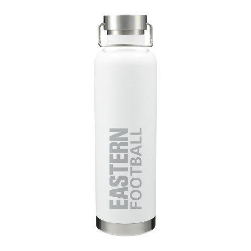  Thor Copper Vacuum Insulated White Bottle 32oz - Football - Eastern Michigan Engraved