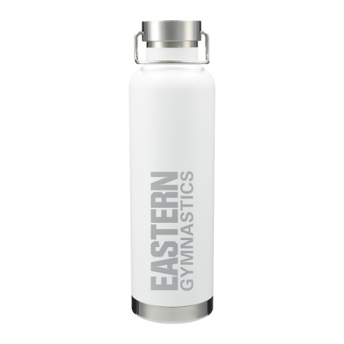  Thor Copper Vacuum Insulated White Bottle 32oz - Gymnastics - Eastern Michigan Engraved