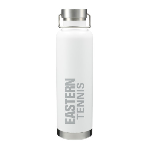 Thor Copper Vacuum Insulated White Bottle 32oz - Tennis - Eastern Michigan Engraved