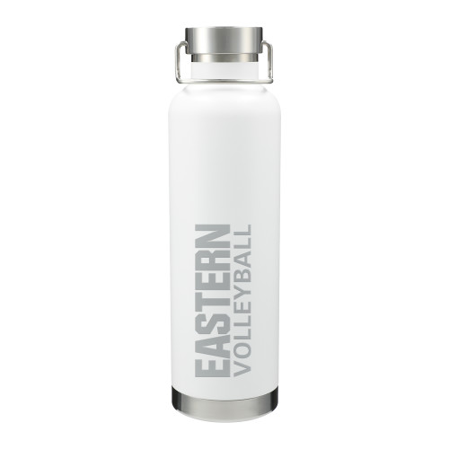  Thor Copper Vacuum Insulated White Bottle 32oz - Volleyball - Eastern Michigan Engraved