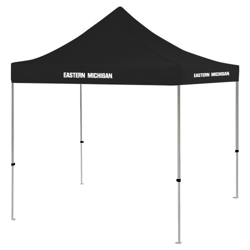  9 ft x 9 ft Black Tent - Eastern Michigan Athletic Wordmark