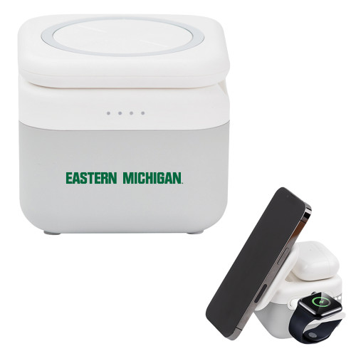  3 in 1 Mag Max Modularized Wireless Charger - Eastern Michigan Athletic Wordmark