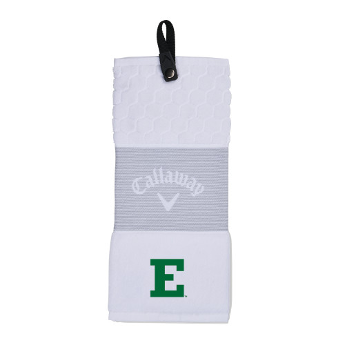  Callaway White Trifold Towel - Eastern Michigan Athletic Mark