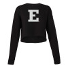 Thumbnail image for  Bella + Canvas Womens Black Cropped Fleece Crew