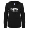 Thumbnail image for  ENZA Womens Black V Notch Raw Edge Fleece Hoodie