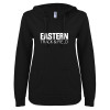 Thumbnail image for  ENZA Womens Black V Notch Raw Edge Fleece Hoodie