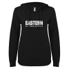 Thumbnail image for  ENZA Womens Black V Notch Raw Edge Fleece Hoodie