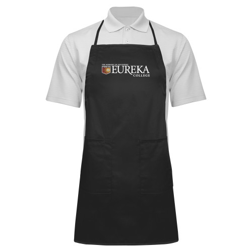  Full Length Black Apron - Eureka College w/ Shield