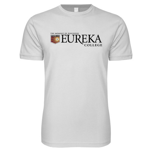 Eureka College Next Level White SoftStyle T Shirt