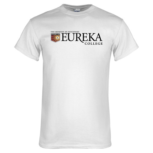  White T Shirt - Eureka College w/ Shield