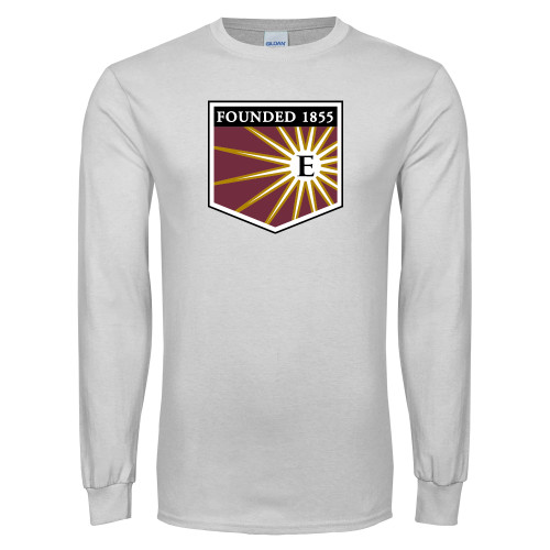  White Long Sleeve T Shirt - Shield