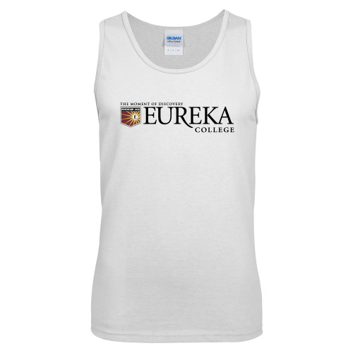  White Tank Top - Eureka College w/ Shield