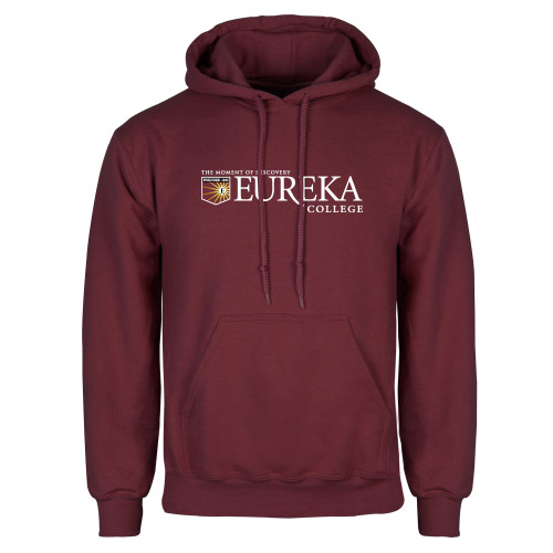  Maroon Fleece Hoodie - Eureka College w/ Shield