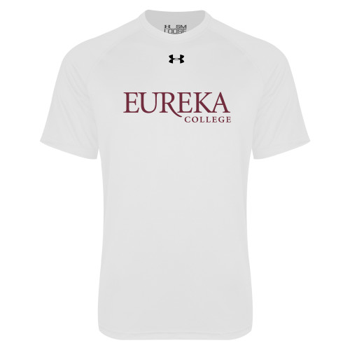  Under Armour White Tech Tee - Wordmark