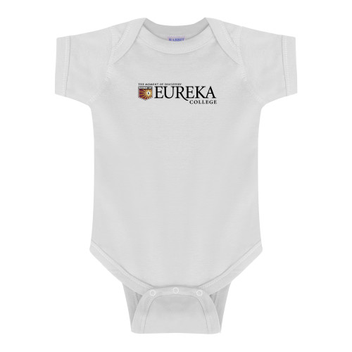  White Infant Onesie - Eureka College w/ Shield