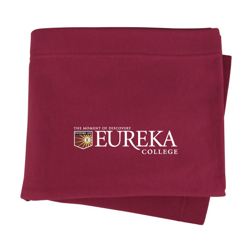  Maroon Sweatshirt Blanket - Eureka College w/ Shield