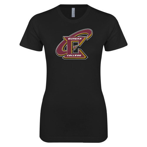  Next Level Womens Black Boyfriend Tee - Primary Athletic Mark