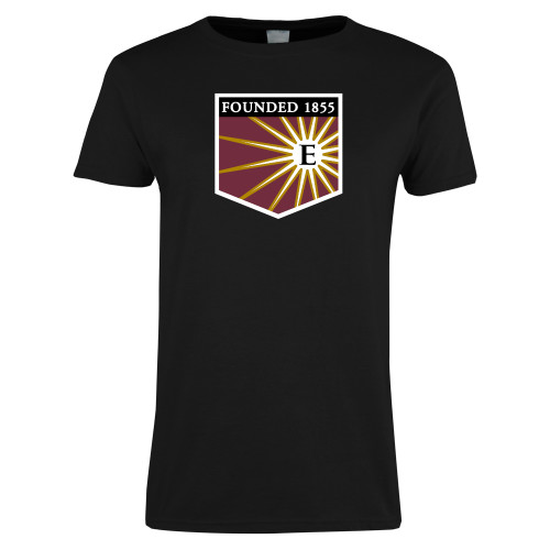  Womens Black Short Sleeve Tee - Shield