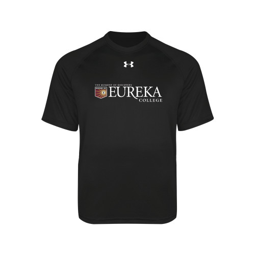  Under Armour Youth Black Tech Tee - Eureka College w/ Shield