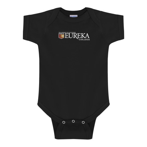  Black Infant Onesie - Eureka College w/ Shield