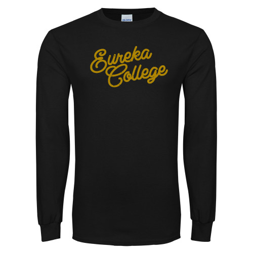  Black Long Sleeve T Shirt - Fancy Script