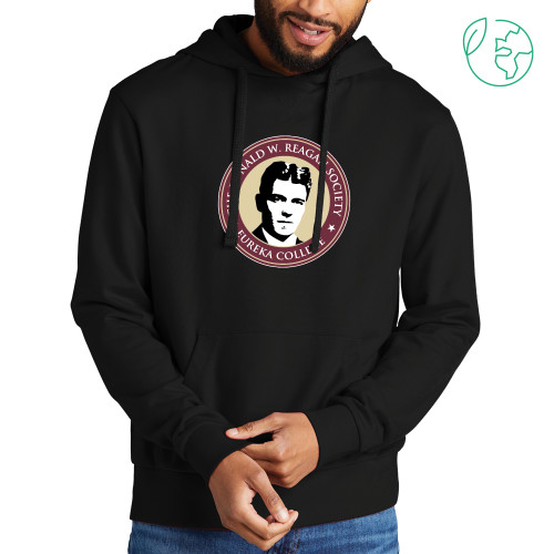  Allmade Black Organic French Terry Pullover Hoodie - Shield