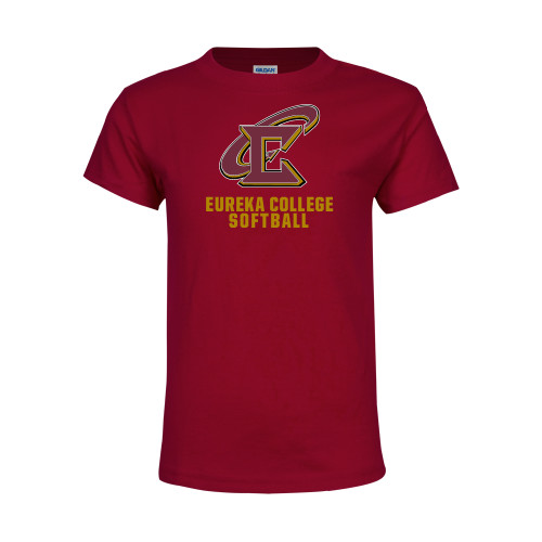  Youth Maroon T Shirt - Softball