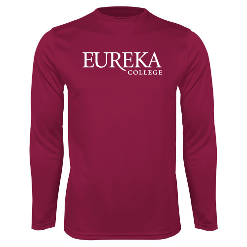 Maroon Performance Long Sleeve Shirt - Wordmark