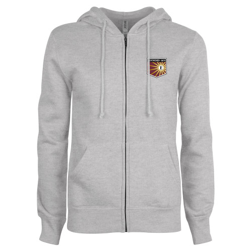  ENZA Womens Grey Fleece Full Zip Hoodie - Shield