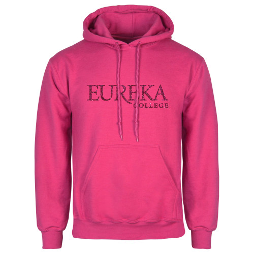 Womens Fuchsia Fleece Hoodie - M Hot Pink Glitter