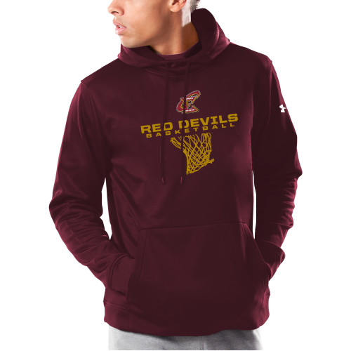  Under Armour Maroon Armour Fleece Hoodie - Basketball Net