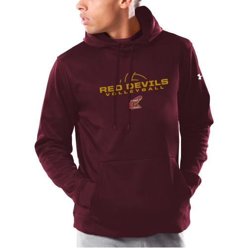  Under Armour Maroon Armour Fleece Hoodie - Volleyball Lines