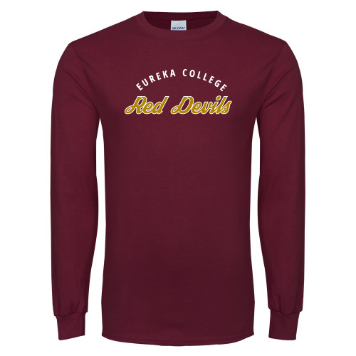  Maroon Long Sleeve T-Shirt - Script