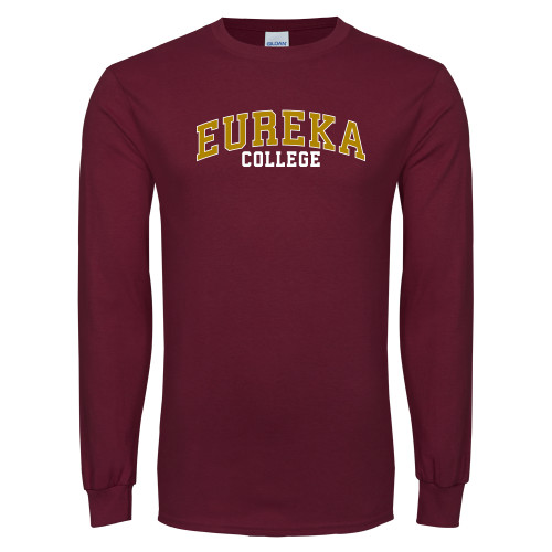  Maroon Long Sleeve T-Shirt - Arched