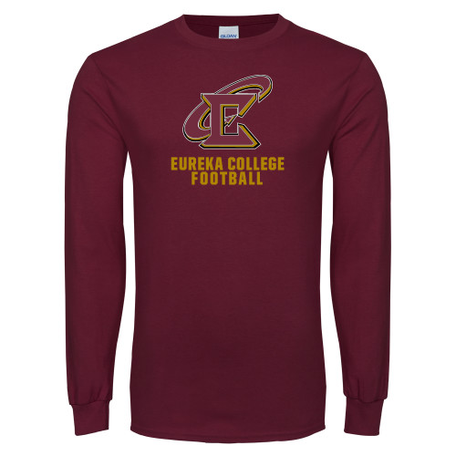  Maroon Long Sleeve T-Shirt - Football