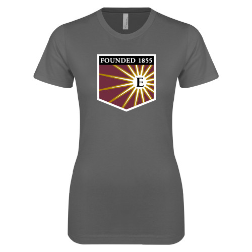  Next Level Womens Charcoal Boyfriend Tee - Shield