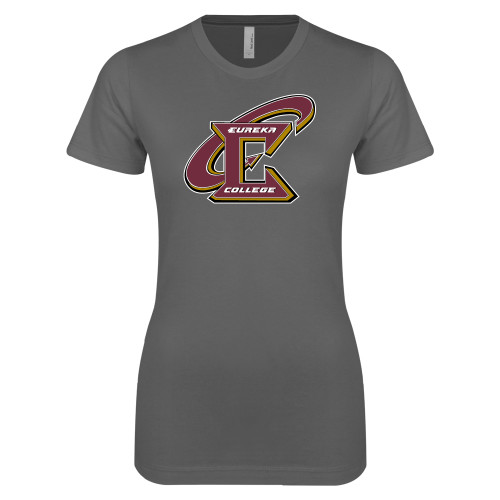  Next Level Womens Charcoal Boyfriend Tee - Primary Athletic Mark
