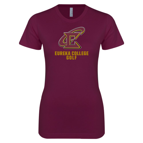  Next Level Womens Maroon Boyfriend Tee - Golf