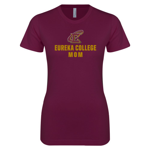  Next Level Womens Maroon Boyfriend Tee - Mom