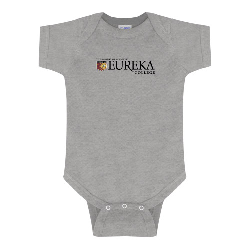  Grey Infant Onesie - Eureka College w/ Shield