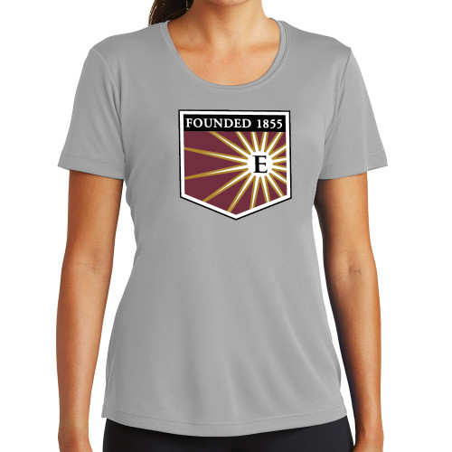  Womens Grey Performance Short Sleeve Tee - Shield