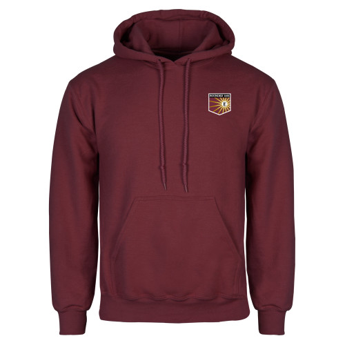  Maroon Fleece Hoodie - Shield